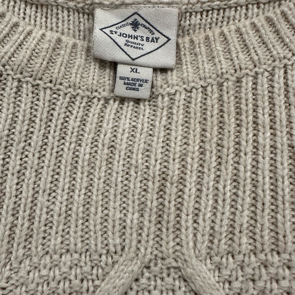 St. John's Bay Women’s Cream Sweater